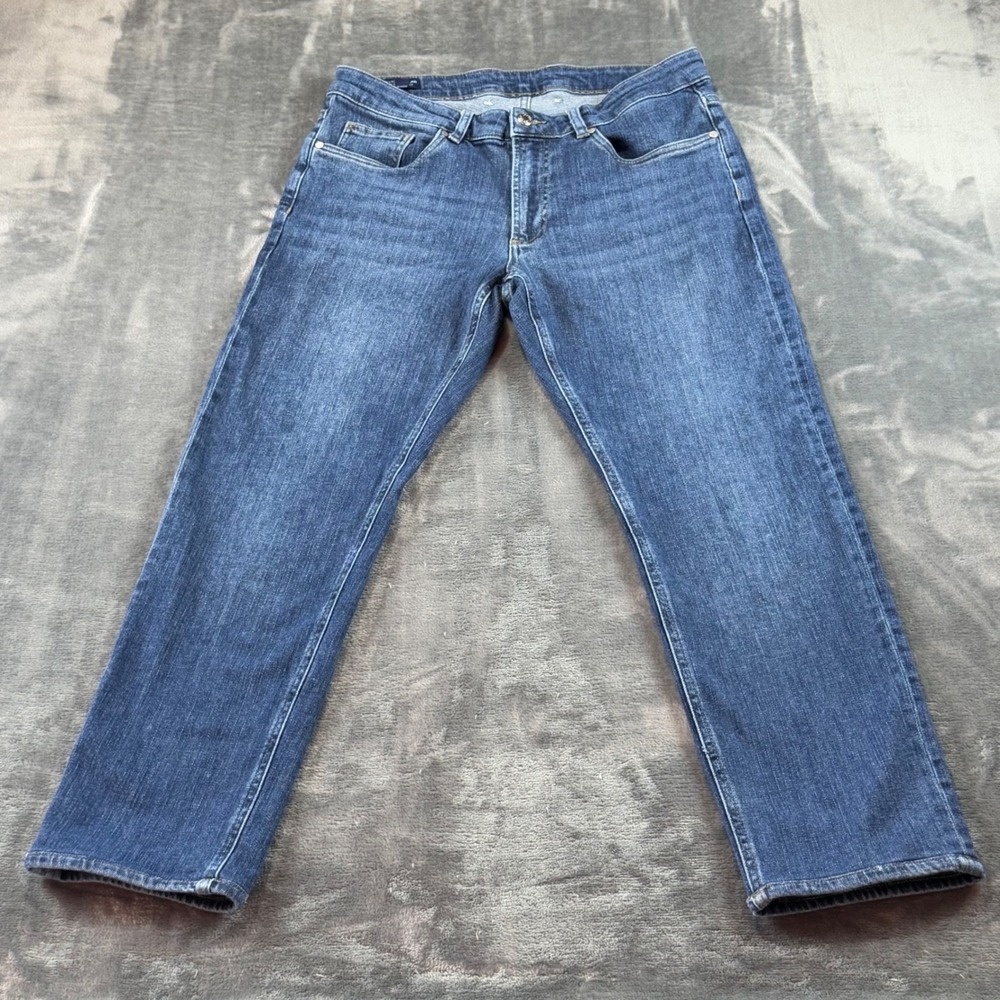 Peter Millar Crown Crafted Mens 34x28 Medium Wash Straight Leg Stretch Jeans
